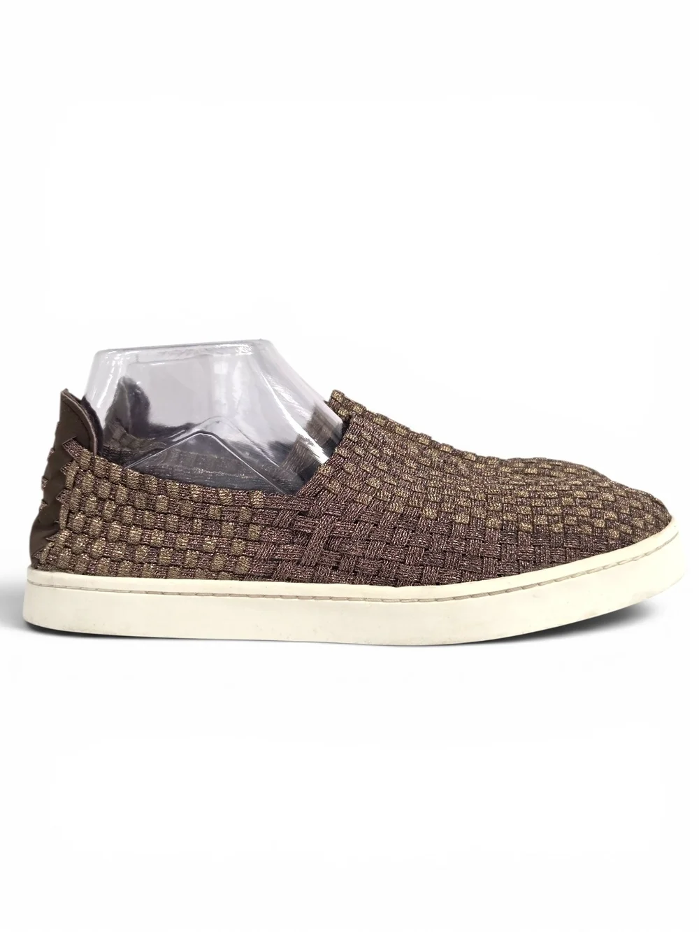 Steve Madden EXX Metallic Bronze Woven Slip-On Sneakers Size 9 EUC